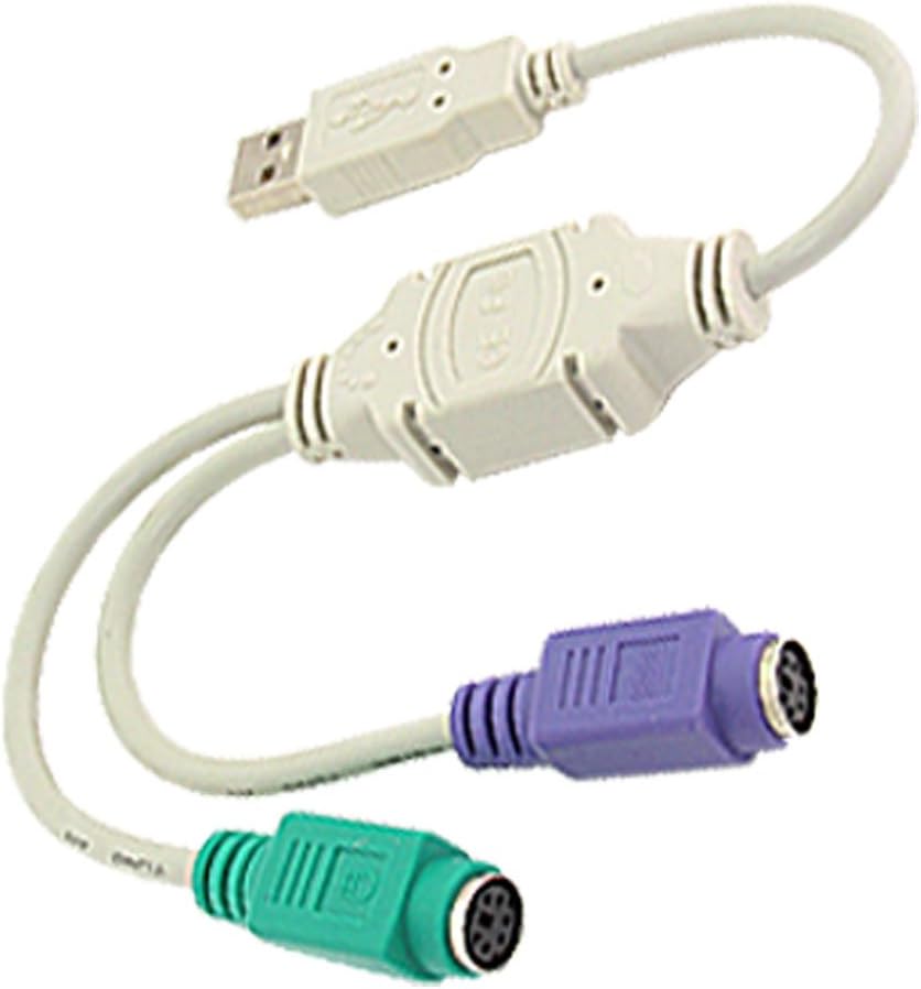 uxcell USB to PS/2 Network Adaptor with Two connectors