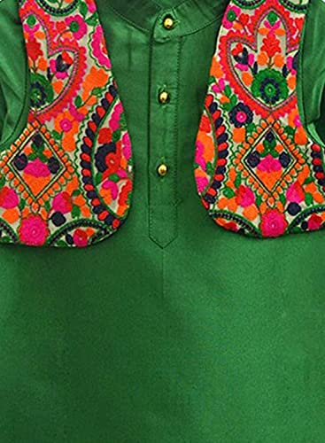 Image of A.T.U.N. All Things Uber Nice) Polyester All Things Uber Nice Boy's Regular Kurta Pyjama Jacket Set