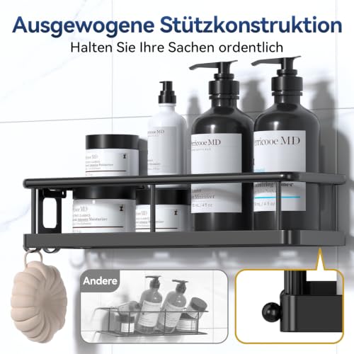YASONIC Duschablage Ohne Bohren Set, 100% Rostfreie Duschregal (2-Teilig)