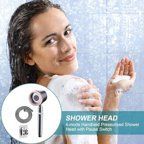 Cabezal de ducha con filtro para baño doméstico y ducha de mano antical 4