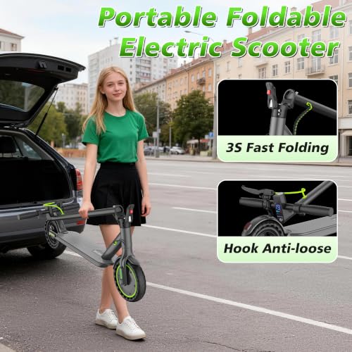 Image of VOLPAM Electric Scooter, 350W /500W Powerful Motor & 19 /MPH Top Speed, 21-28Miles Long Range, Folding E Scooter Choice