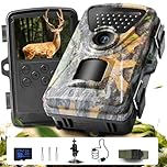 Wildlife Camera 4K 60MP Trail Camera, 0.2s Fast Trigger Motion Activated Trail Cam, 850nm IR Night Vision, IP66 Waterproof Garden Camera with 32GB SD Card for Bird Watching & Wildlife Monitoring