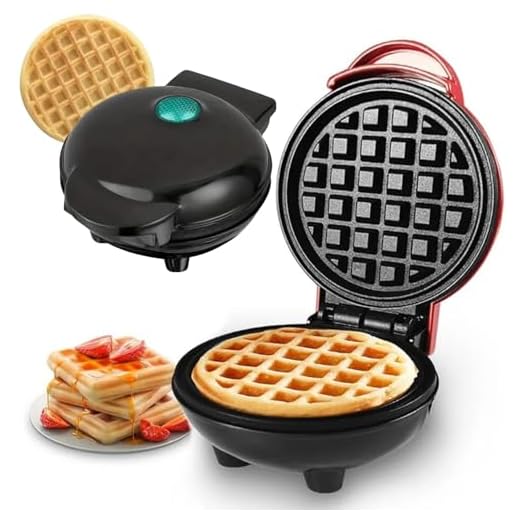 Máquina De Waffles Fazer Waffle Café Da Manhã Casa Cozinha (127V ou 220V) + Pincel de Silicone (PRETA (220 VOLT))