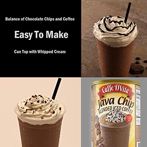 Caffe D’Vita Java Chip Latte Blended Ice Coffee 3 lb. (48 oz.) can