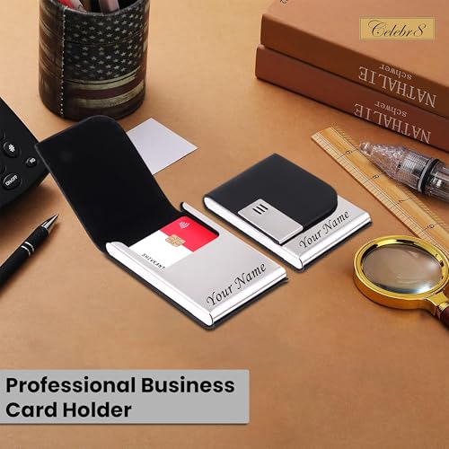 Image of Celebr8 Personalized Card Holder for Men | Credit, Debit, ATM & Visiting Card Holder | Corporate Gift for Office | Birthday Gift for Boyfriend | Wedding Gift for Husband | Gift for Friends