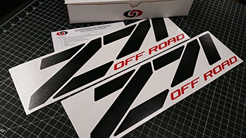 Z71 Off Road Decals (2-Pack) Bedside Fender Stickers 15" Fits Chevy Silverado 1500 2500 3500 Color: (Gloss Black & RED)