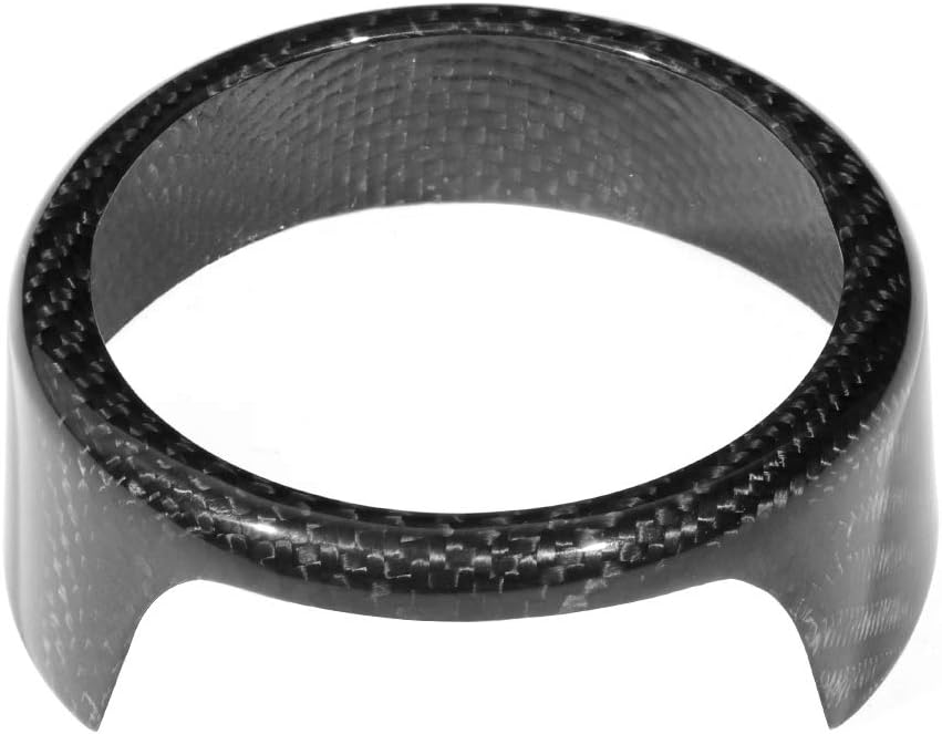 Grille Emblem Trim,Yctze Carbon Fiber Front Grill Badge Sign Surround Bracket Trim Replacement for Giulia 17-19