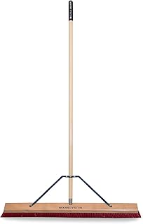 USA Broom 36 in Heavy Duty Indoor/Outdoor Shop/Garage/Warehouse- Everyday Sweep Flagged Bristles, USA Steel Brackets No Plastic, All Stainless Steel Hardware