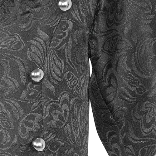 Steampunk Vintage Mens Print Tailcoat Suit Lapel Tuxedo Double Breasted Jacket Party Dinner Formal Suit Tux Coat2