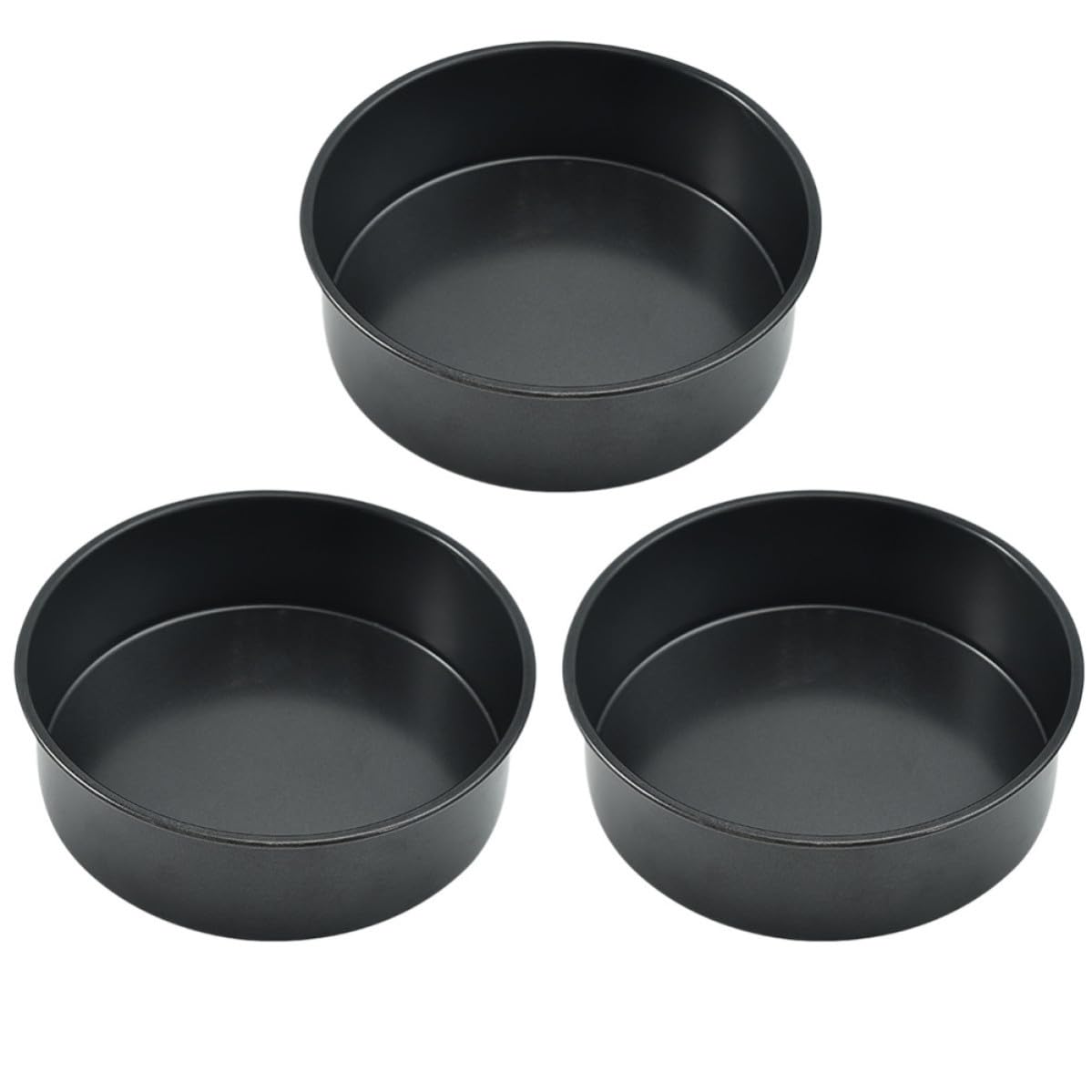 Kichvoe Set de 3 Moldes para Tartas Desmontables de Acero al Carbono Antiadherentes con Base Extraíble, Diseño Práctico y Aptos para Hornear Pasteles Multicapa