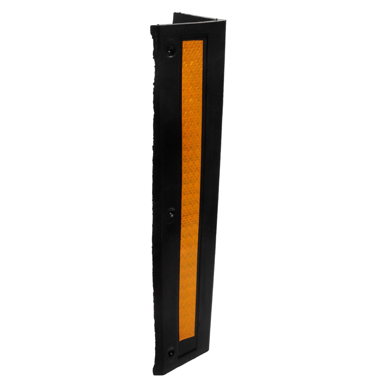 Veemoon Reflective Yellow Strip Rubber Wall Corner Guard for Garage Impact Resistant Edge Protector Easy Maintenance Low Light Visibility Garage Wall Guard