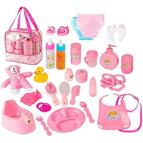 fash n kolor My Sweet Baby Disappearing Doll Feeding Set | Baby Care 6 Piece Doll Feeding Set (38 pc Set) Cover