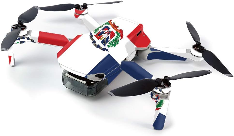 MightySkins Skin for DJI Mavic Mini Portable Drone Quadcopter - Dominican Flag | Protective, Durable, and Unique Vinyl Decal wrap cover | Easy To Apply, Remove, and Change Styles | Made in the USA (DJMAVMIN-Dominican Flag)