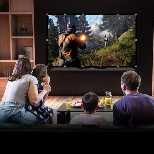 Towond Projector Screen Towond 150 Inch Projection Screen Indoor Outdoor Washable Anti-Crease 16:9 Hd Rear Front Movies Screen For Home Theater Office thumb #7