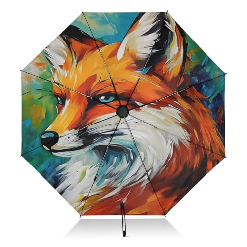 Parapluie de poche renard pour les trajets quotidiens sous la pluie
