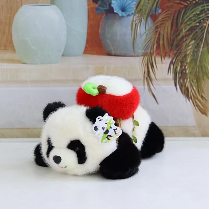 HYMBCFW Panda Stuffed Animal,Cuddly Soft Plush Toy,Plushies Animals Toys, Soft Filled Cushion Cute Panda Plush Doll for Boys and Girls Holiday Birthday Gifts 25CM（B）