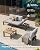 Oasbira Aluminum Modular Outdoor Patio Furniture Set, 6 Seats Patio Sectional Sofa Set with Adjustable Backrest & Thick Cushions, All-Weather Conversation Sets with Table for Garden & Yard, Gray