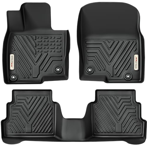 YITAMOTOR Floor Mats Fit for 2017-2025 Mazda CX-5, TPE All Weather Custom Fit Floor Liners for Mazda CX5 Accessories, Automotive 1st & 2nd Row Mat Car Mats Set, Black 17-25 Mazda CX-5 1st &