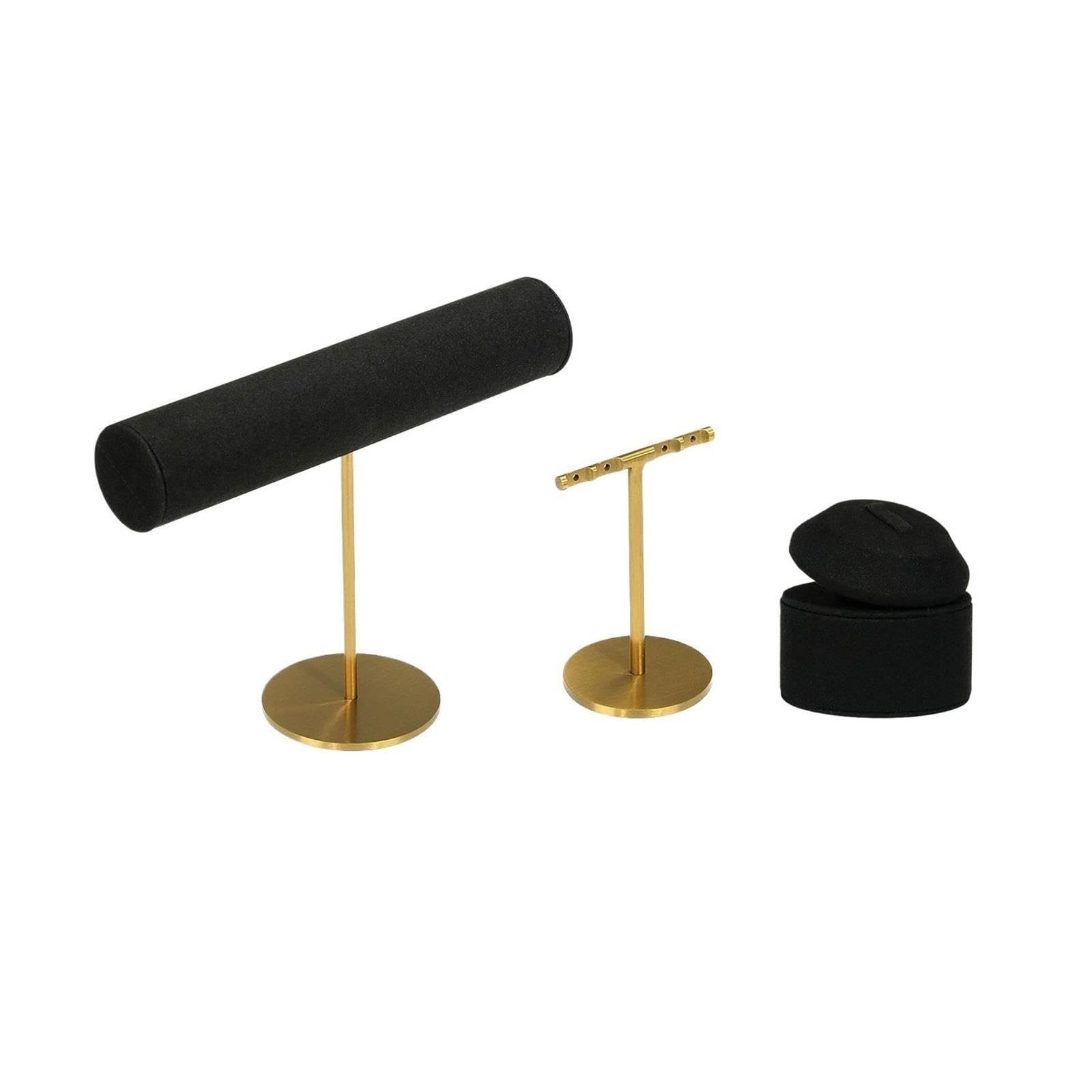 Espositore gioielli Kit espositore for gioielli in metallo microfibra da 7 pezzi Per conservare ed esporre i gioielli
