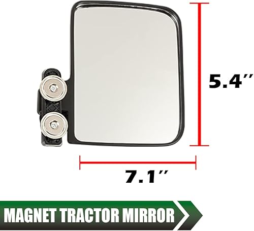 Vista 10 de GRAND ORANGE Espejo lateral magnético izquierdo y derecho, 114 libras, apto para tractores, cortacéspedes, topadoras de tamaño completo, carretilla