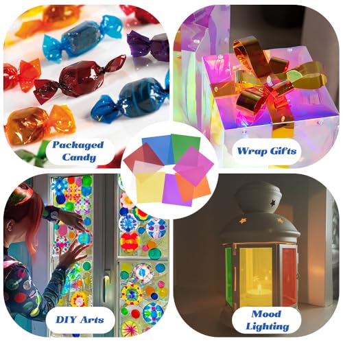 Diueoly Y01 Cellophane Wrap, 120Pcs Cellophane Sheets thumb #6