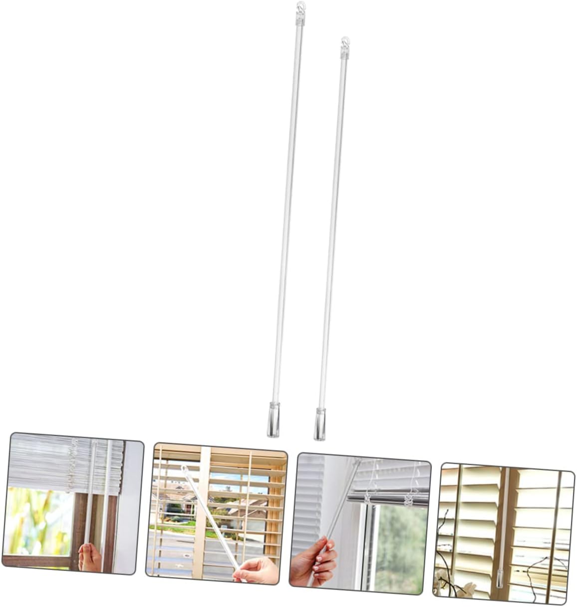 4pcs Replacement Blind Rods for Vertical Blinds Sturdy Curtain Wands Easy Installation Space-Saving Window Accessories Lengths