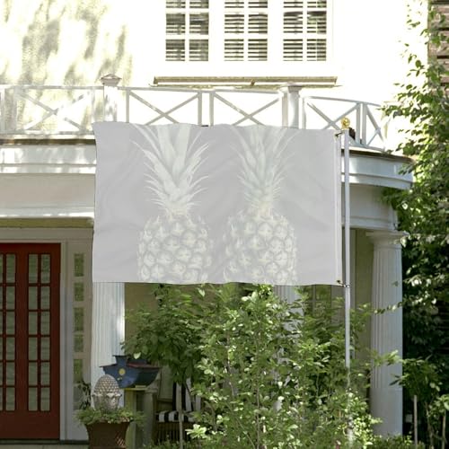 Drapeau d'extérieur 60x90 cm en polyester 200D robuste motif ananas