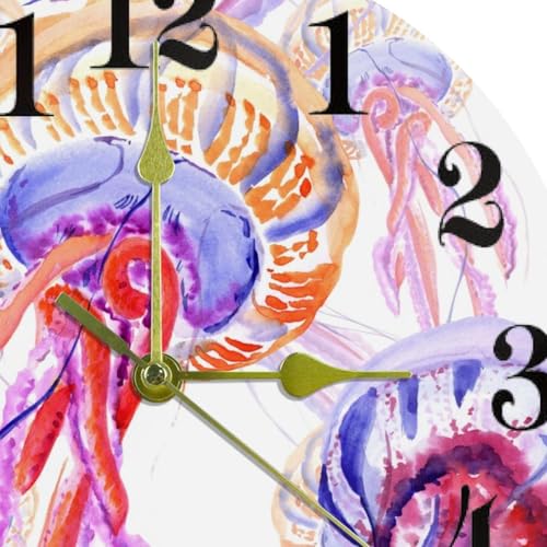 Horloge murale à quartz récif de corail au design soigné durable - 7