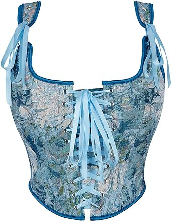 Renaissance Corset Top for Women Floral Corset Bustier Top Vintage Camisole Y2K Floral Tank Top