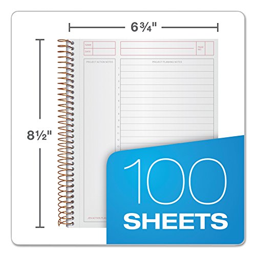 Bloc-notes de journalisation haut de gamme format 6-3/4 x 8-1/2 blanc épuré