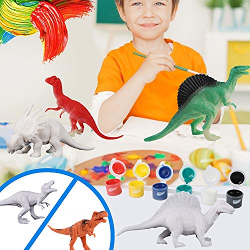 Kids Arts & Crafts Painting DIY Dinosaur Kit- Dinosaurs Toys for Boys and Girls Age 4~12 Years old, Paint Your Own Dinosaurs Set, Kids Party Birthday Easter Christmas DIY Creativity Gifts