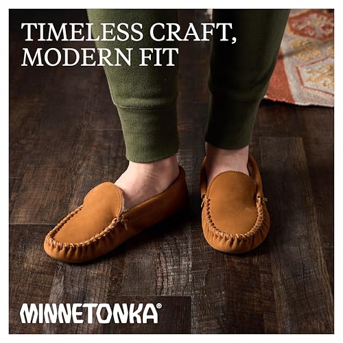 Men's Pile Lined Softsole Venetian, Brown, Size 124