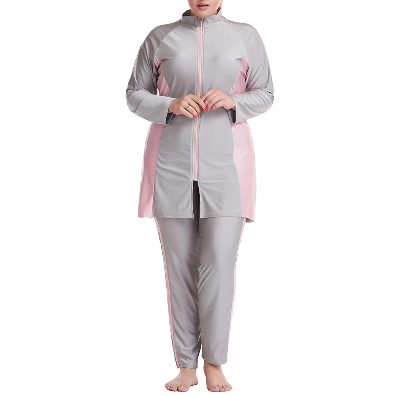 Générique Costume da bagno integrale 2026 da donna musulmana Burkini a maniche lunghe con cappuccio e pantaloni