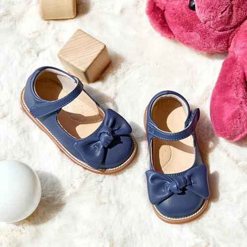Image of Flaryzone Toddler Little Girl Mary Jane School Uniform Oxfords Flat Dress Shoes