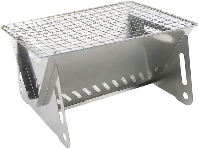 Estufa de barbacoa de camping, fogata portátil para camping, picnic al aire libre parrilla de hoguera de cocina, suministros de camping estufa de