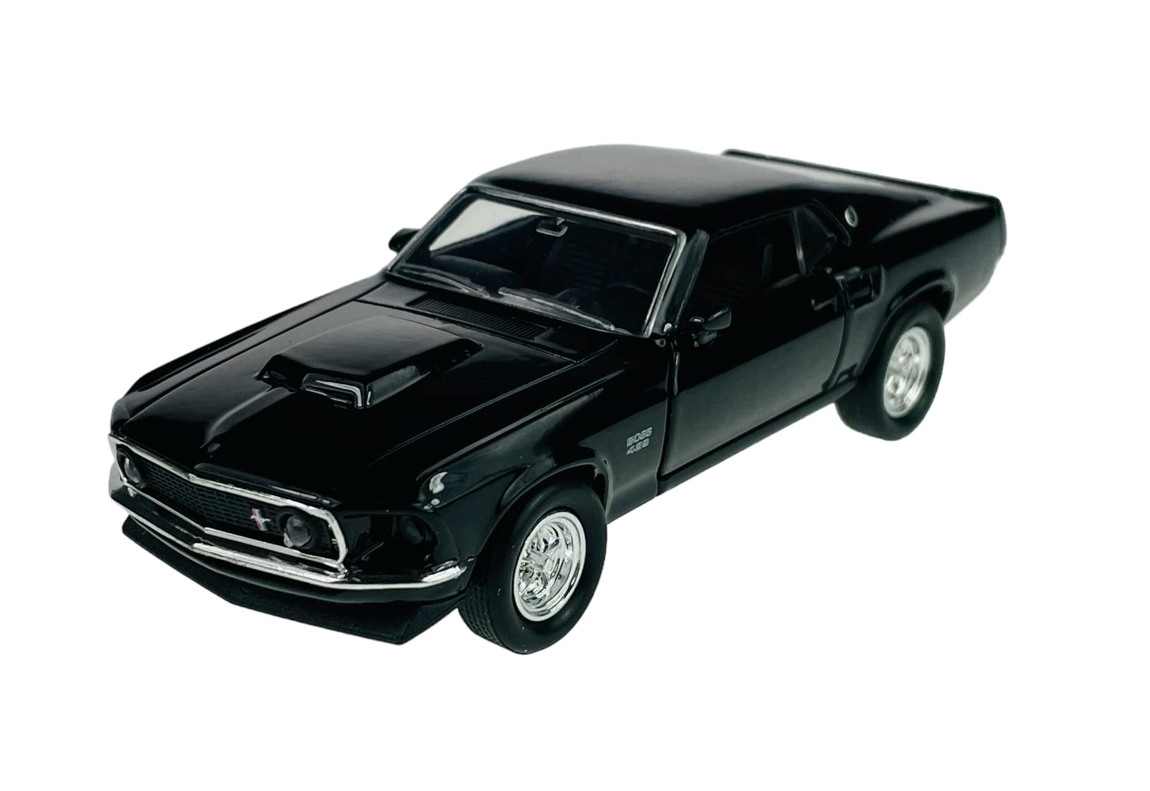 Welly Model Car Compatible with Ford Mustang Boss 429 Coupe Black