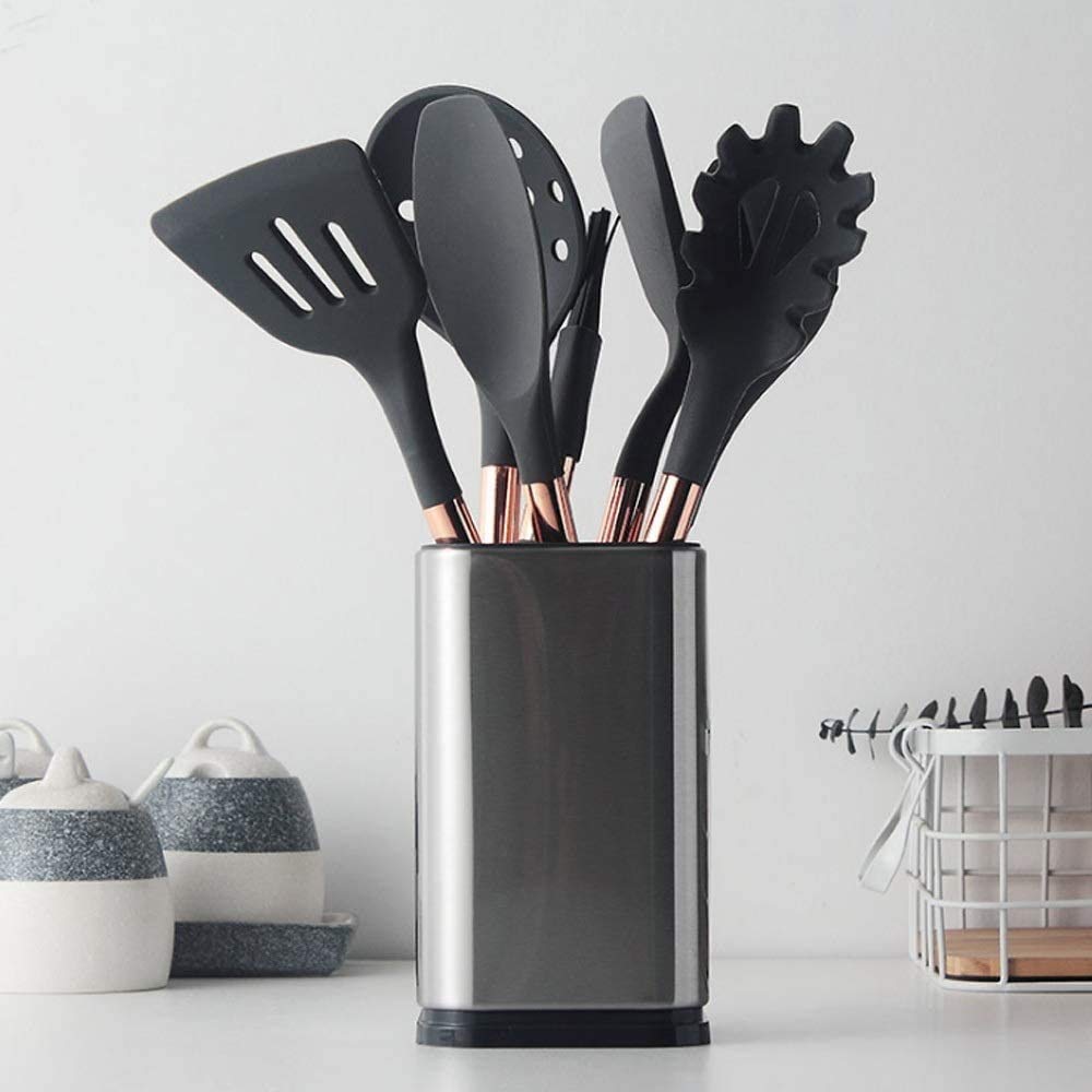 Kitchen Utensils Set， 7 in 1 Griff Kochgeschirr Silica Gel Antihaft-Pfanne Schaufel Löffel Spatel