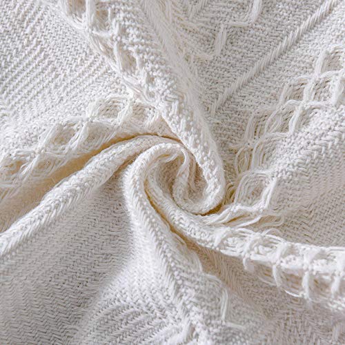 Funda de sofá de algodón blanco protector nórdico manta toalla para sofá grande 230x250 cm 8