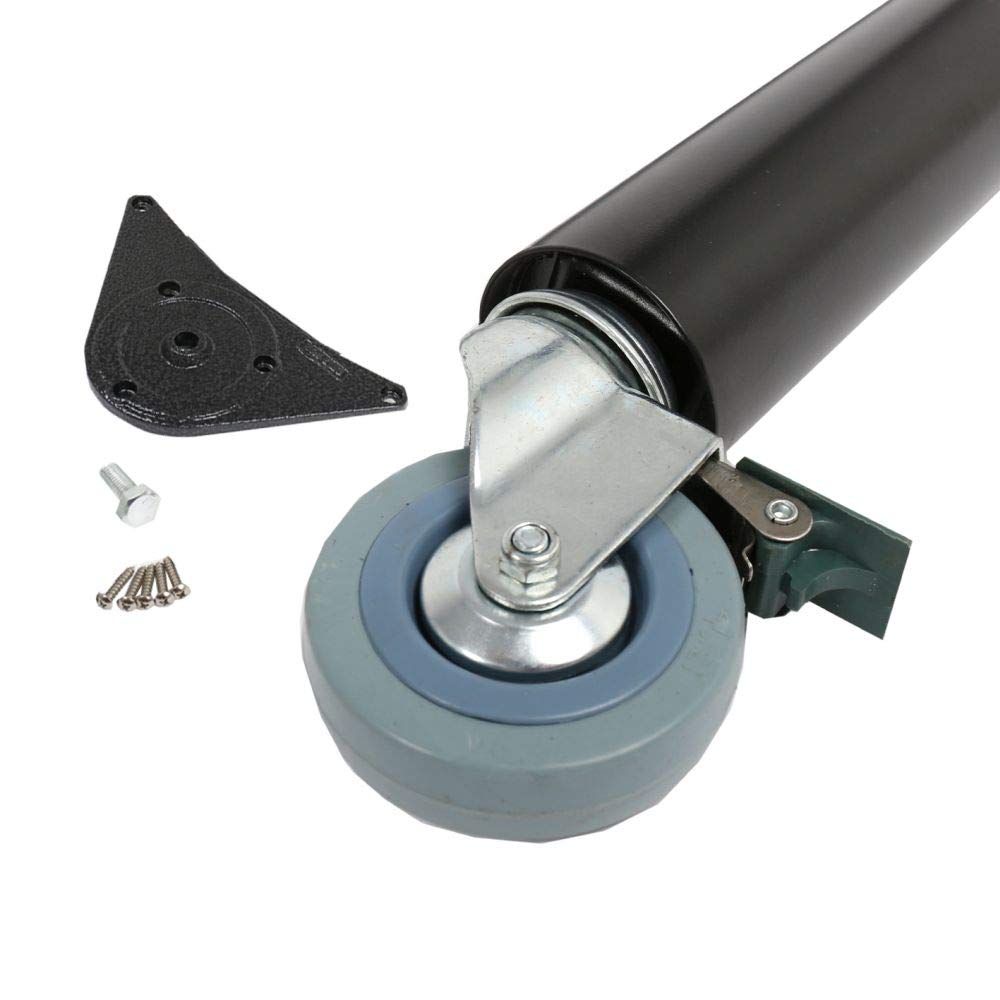 Lot de 4 pieds de table à roulettes Avec freins 710 x Ø 60 mm noir
