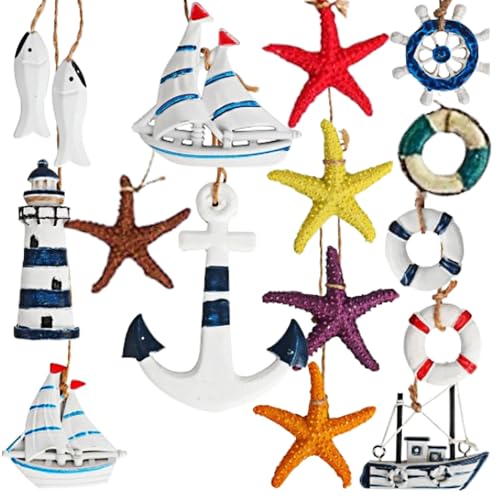 Canzoon Maritime Deko Zum Sufhängen 15Pcs Maritime Anhänger...