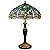 WERFACTORY Tiffany Lamp Sea Blue Stained Glass Bedside Table Lamp Dragonfly Style Desk Reading Light Metal Base 16X16X24 Inches Decor Bedroom Living Room Home Office S147 Series