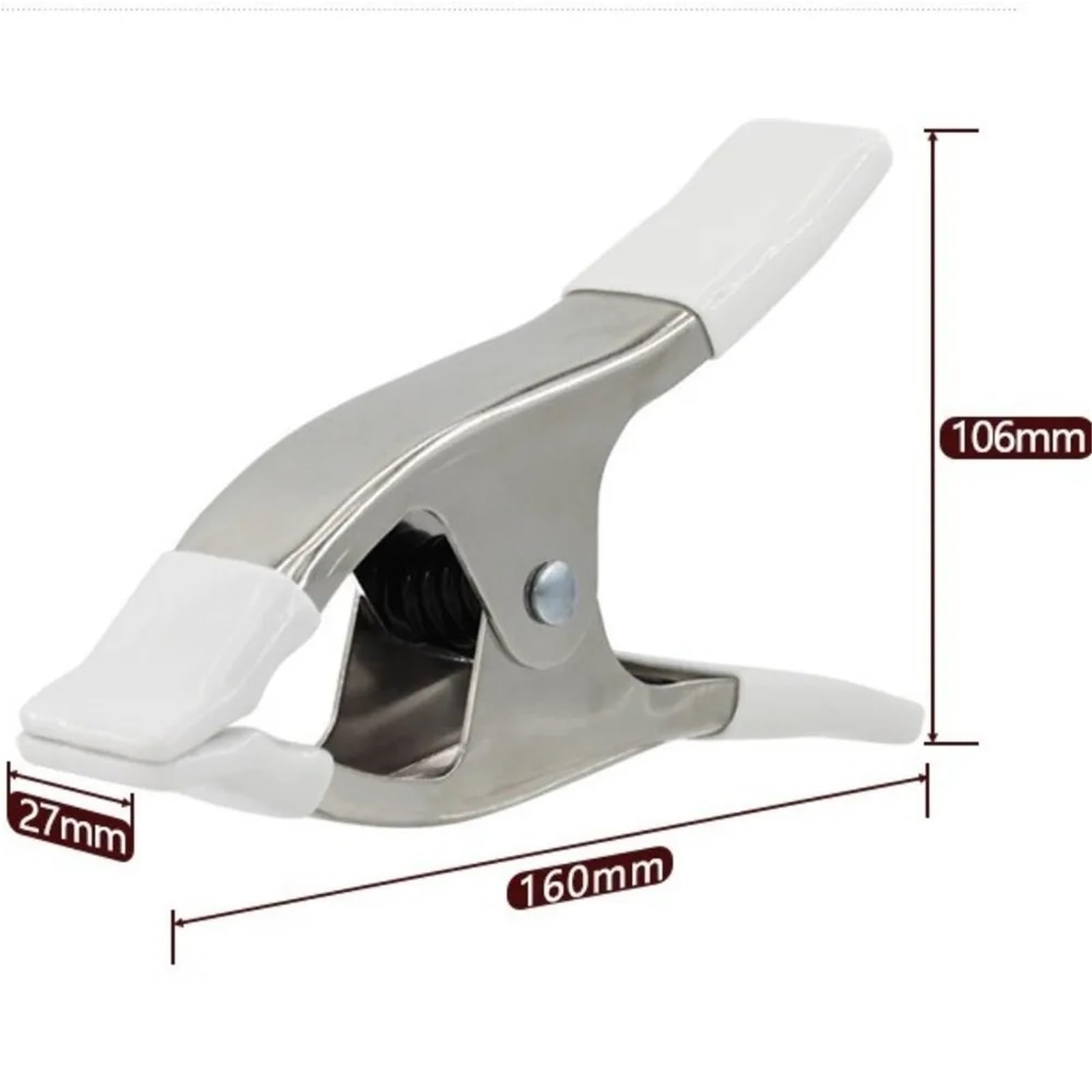 2 morsetti a molla multiuso in metallo da 1,7 cm, a forma di A, antiscivolo, resistenti (15,2 cm, rosso)