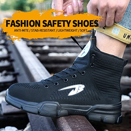 Steel Toe Shoes for Men Fashion Lightweight High Top Steeltoe Safety Work Shoes Industrial Construction Outdoor Boot3