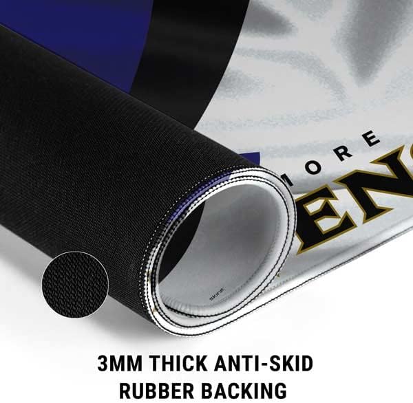 Vista 32 de Skinit Alfombrilla de mouse extragrande para juegos – Diseño desgastado con licencia oficial de Baltimore Ravens con bordes cosidos, impermeable
