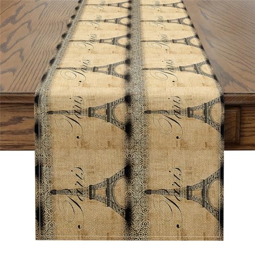 Feelyou Eiffel Tower Table Runner 13"x 60"