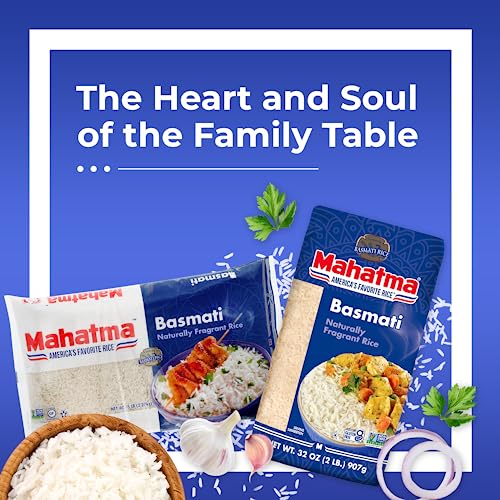 Image of Mahatma Basmati Rice, Fragrant Indian Rice, 5-Pound Bag | Aromatic rice for stovetop or microwave, quick and easy to cook, gluten-free, vegan, kosher, non-GMO, bulk bag