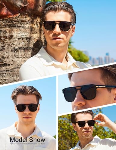 BIRCEN Polarized Sunglasses for Men UV-Protection: Acetate Retro Trendy Fashion Womens Shades for Driving Fishing Golf3