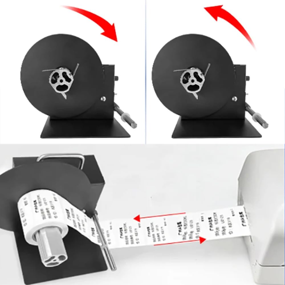 Toplionace R6Pro Elektryczna Nawijarka Etykiet 0-120 Obr./min Regulowana Automatyczna Rolka Papieru Maszyna do Przewijania Etykiet Akcesoria do Drukarek