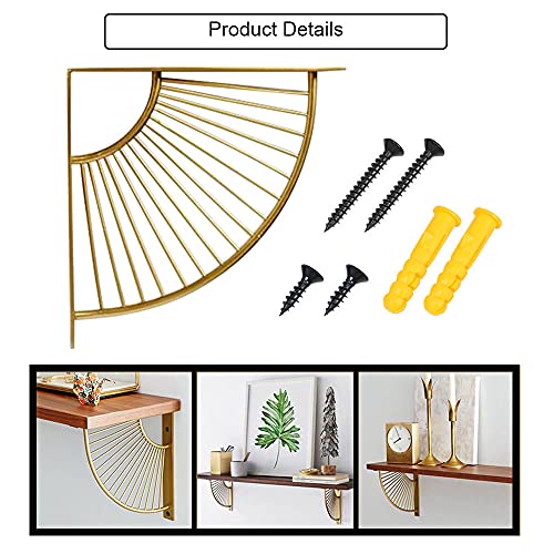 2 Pezzi Reggimensola d'Oro/Nero, Angolo Mensola