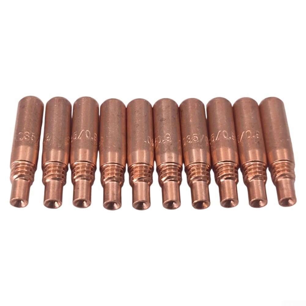 Standard .035 per ugello mig in rame per Miller per sistema acculock (50pk) | Compatibile con mugnaio per mdx, adatto per diffusori D-M100 e D-M250, dimensioni 0,35 pollici, materiale in rame